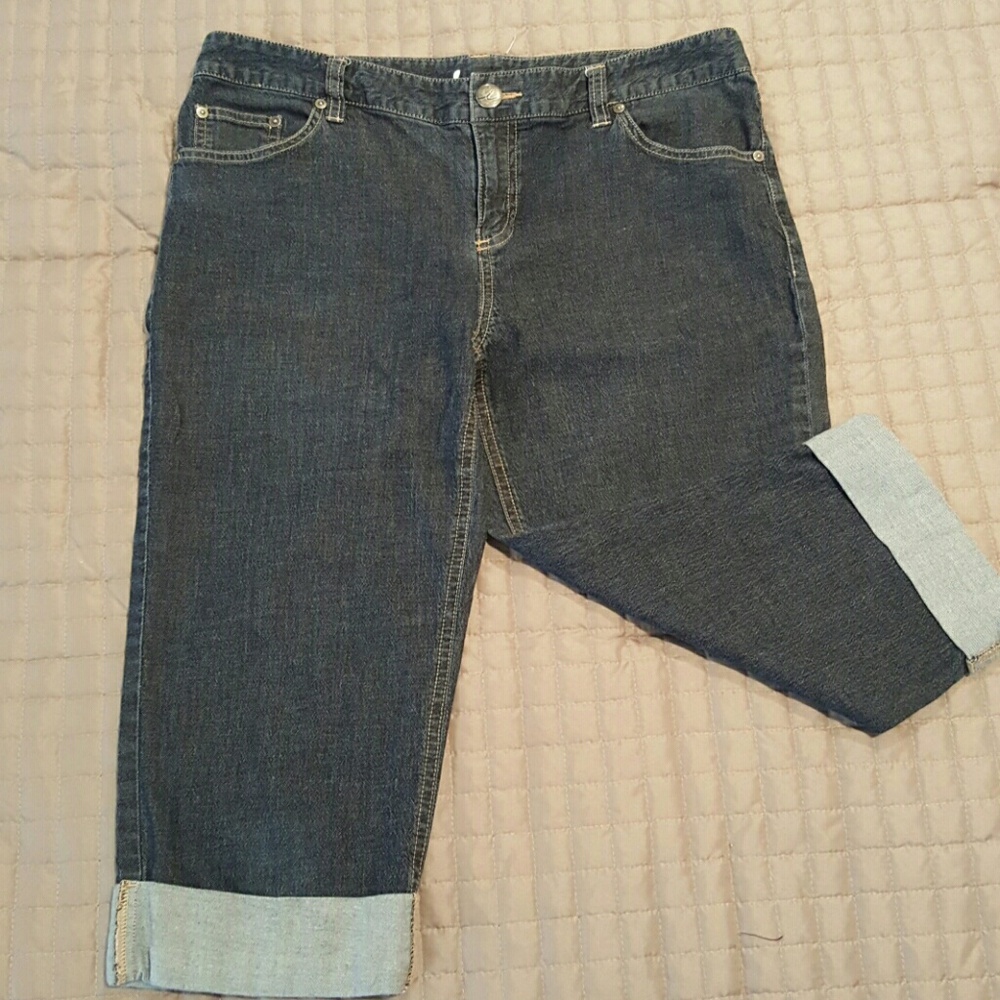 INC International Concepts Dark Blue Capris
